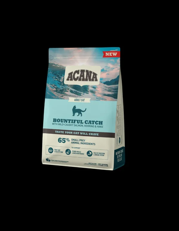 acana cat bountiful catch 1,8kg salmone, aringa, nasello e trota