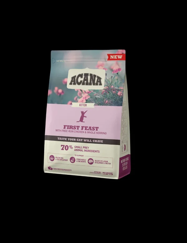 acana cat first feast kitten 1,8kg pollo, aringa, tacchino, quaglia, uova