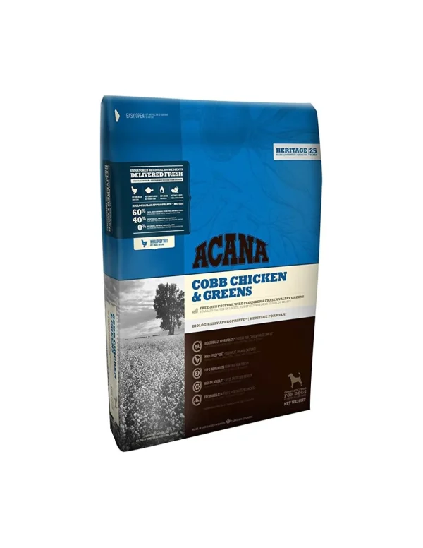 acana dog heritage adult cobb chicken&greens 2kg