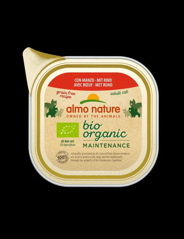 almo cat biorganic pate' vaschetta 85gr manzo 450