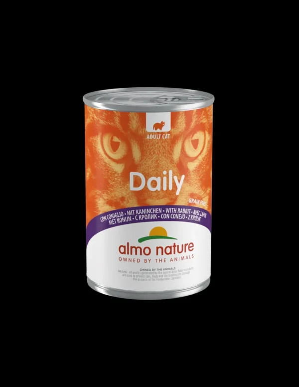 almo cat daily barattolo 400gr coniglio 160