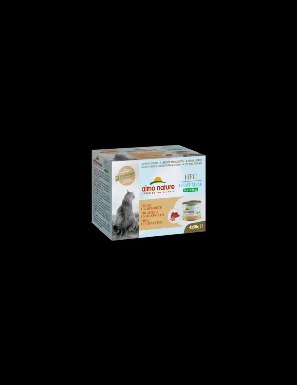 almo cat hfc light meal natural megapack lattina 4x50gr tonno e gamberetti 551mega
