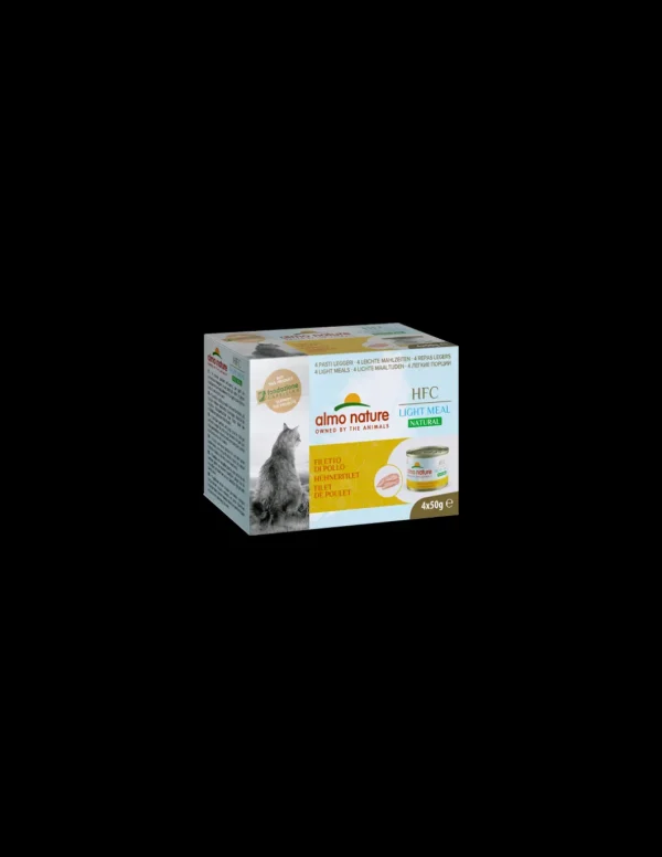 almo cat hfc light meal natural megapack lattina 4x50gr filetto di pollo 553mega