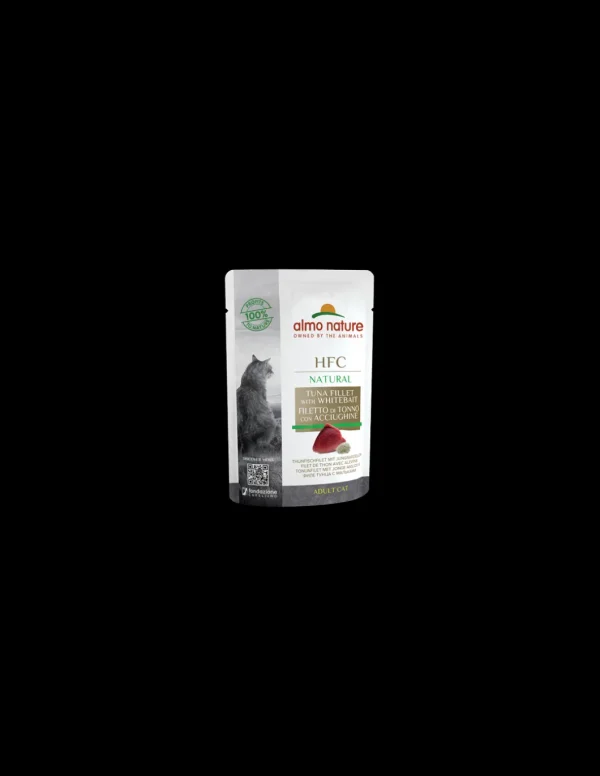 almo cat hfc natural busta 55gr tonno e acciughine 5806