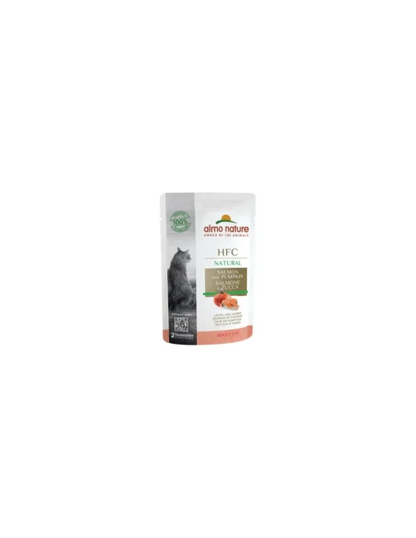 almo cat hfc natural busta 55gr salmone zucca 5804