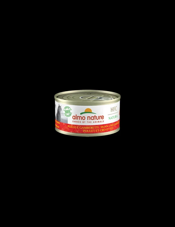 almo cat hfc natural lattina 150gr pollo e gamberetti 5124h