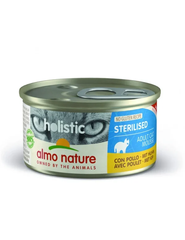 almo cat holistic functional lattina 85gr sterilised pollo 110