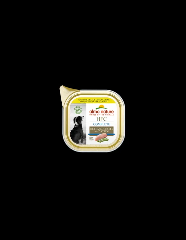 almo dog hfc complete vaschetta 85gr pollo free range con zucchine 802 off sb