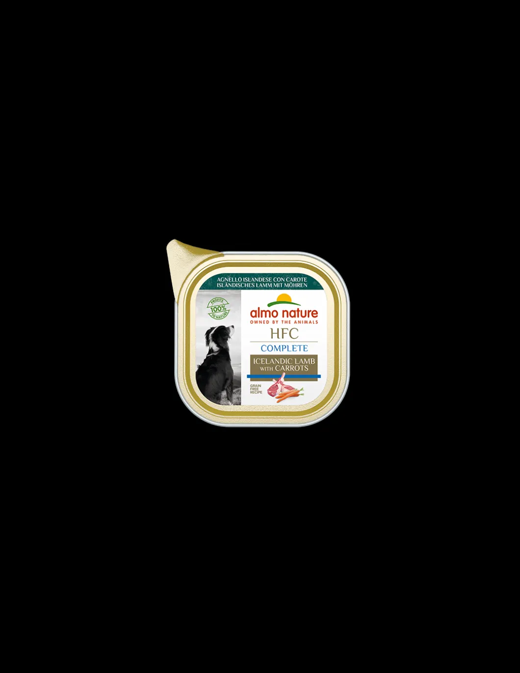 almo_dog_hfc_complete_vas_0-3.webp almo dog hfc complete vaschetta 85gr agnello islandese con carote 800 off sb
