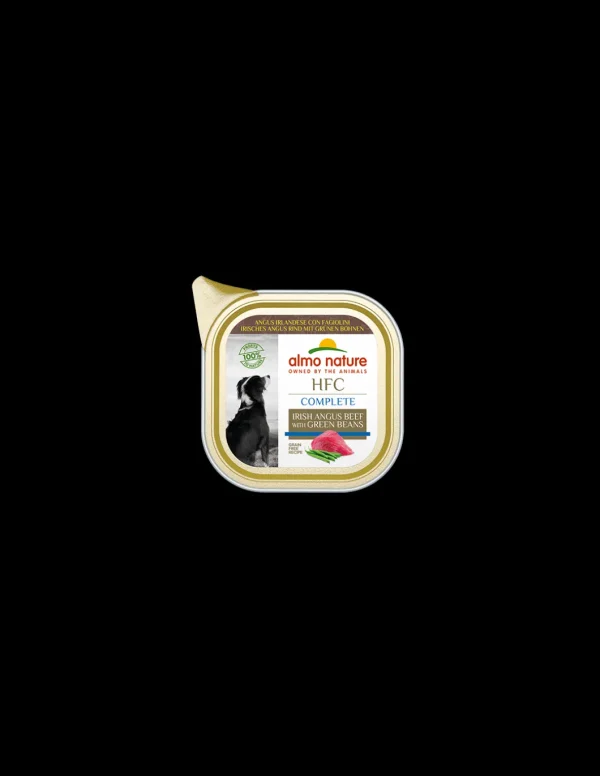 almo dog hfc complete vaschetta 85gr angus irlandese con fagiolini 801