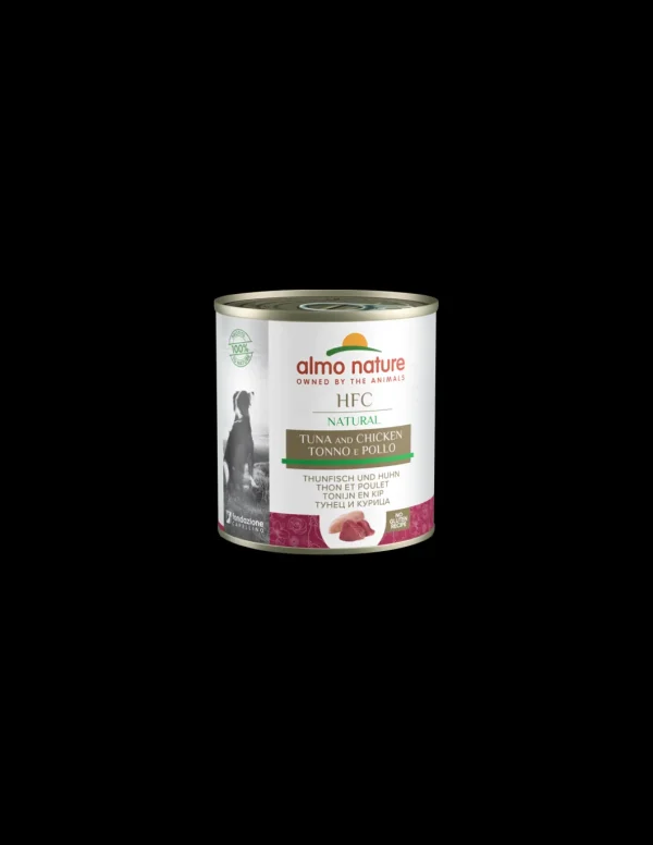 almo dog hfc natural lattina 280gr tonno e pollo 5522