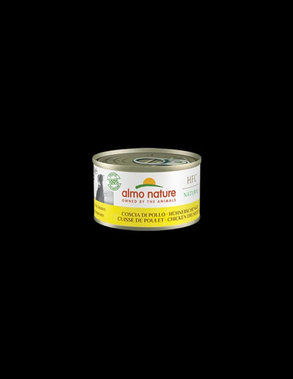 almo dog hfc natural lattina 95gr coscia di pollo 5537