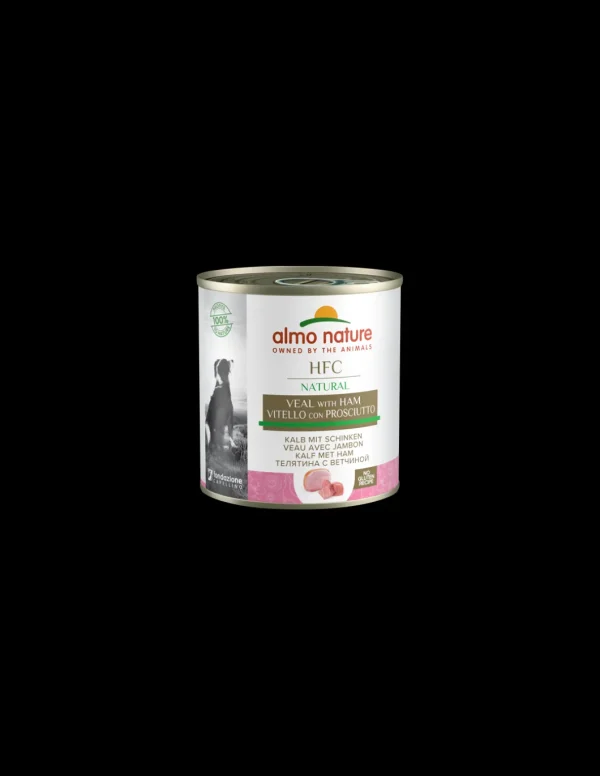 almo dog hfc natural lattina 290gr vitello e prosciutto 5527