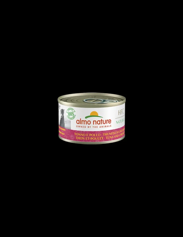 almo dog hfc natural lattina 95gr tonno e pollo 5542