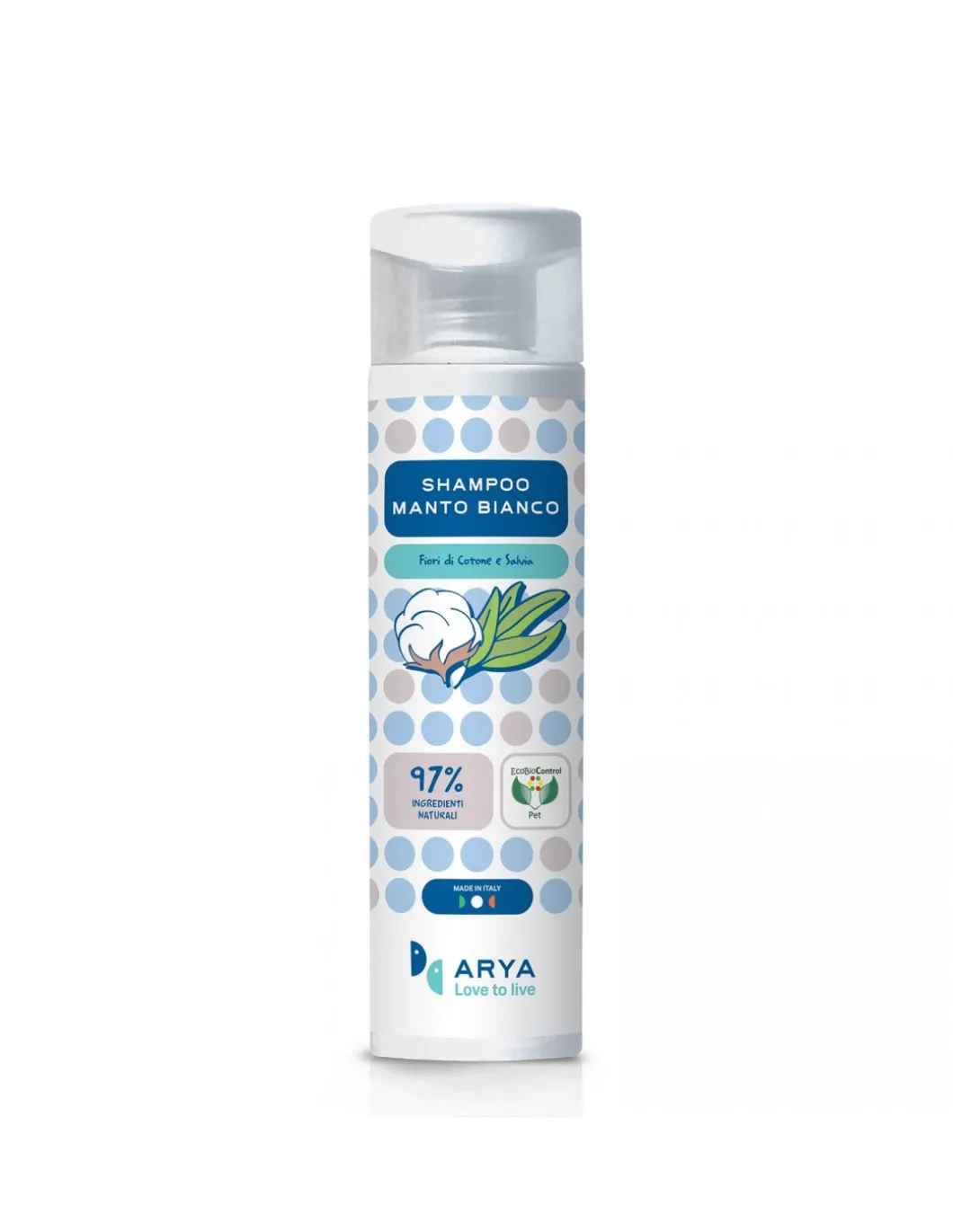 arya_shampoo_manto_bianco_0.webp arya shampoo manto bianco fior di cotone e salvia 250ml