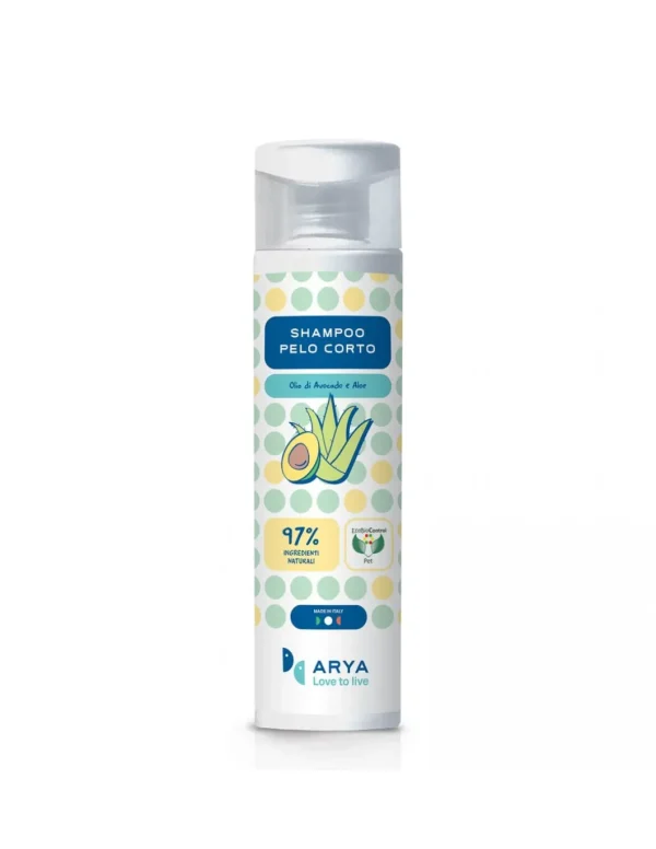 arya shampoo pelo corto olio di avocado e aloe 250ml