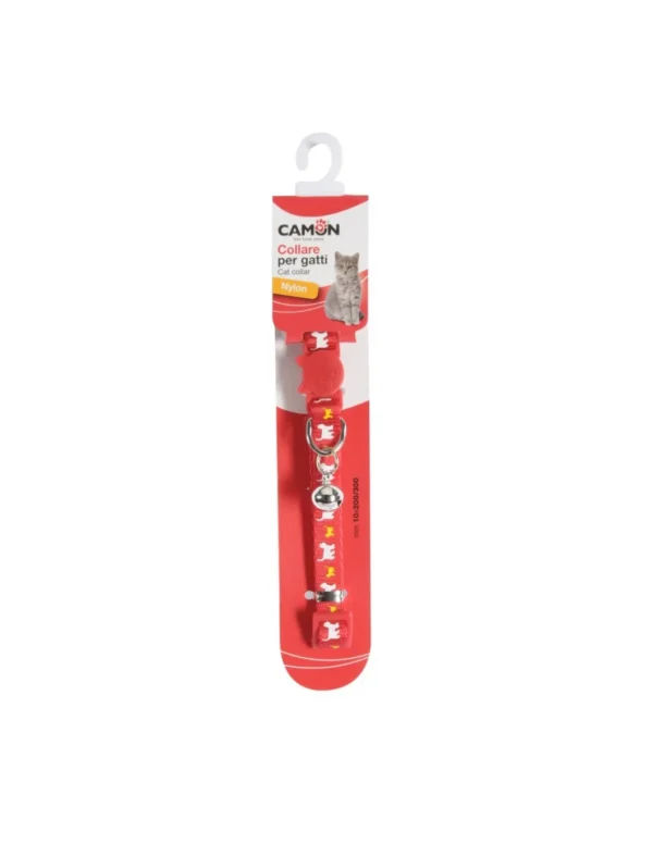 camon collare gatto in nylon con stampa