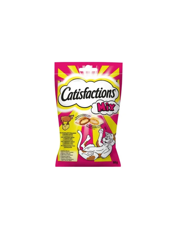catisfaction cat snack mix formaggio/manzo 60gr 358061