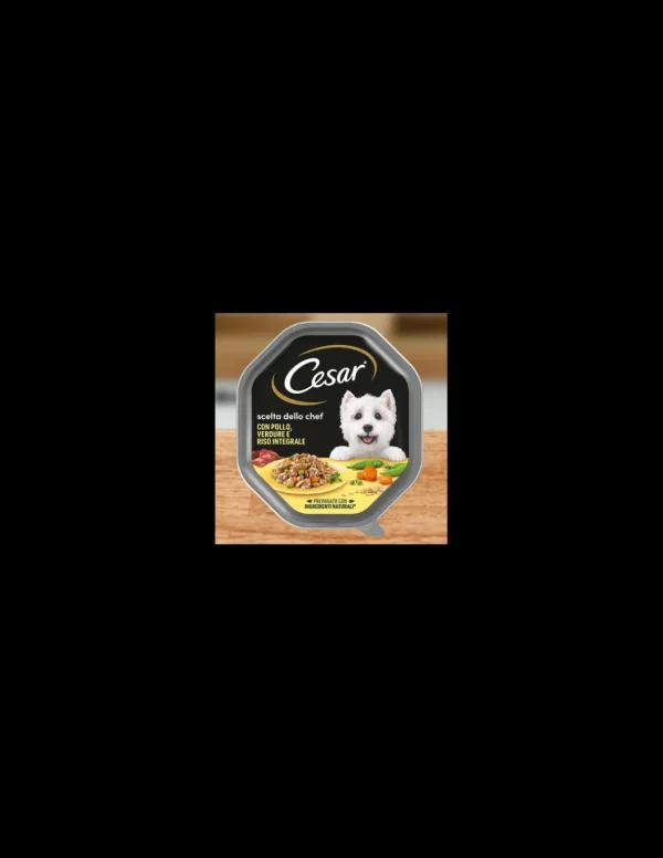 cesar 150gr scelta dello chef pollo, verdure e riso integrale in salsa 358227