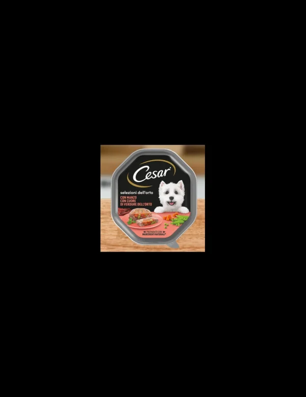 cesar 150gr selezioni dell'orto pate' manzo con cuore di verdure dell'orto 361463
