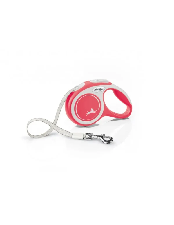 croci c5055613 flexi guinzaglio new comfort tape xs max 15kg fettuccia 3m rosso