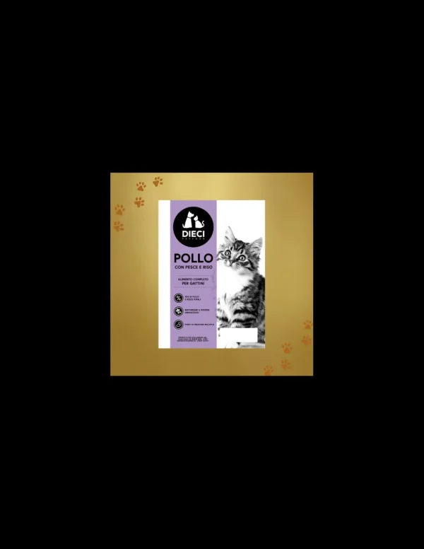 dieci cat 300gr superpremium kitten pollo con pesce e riso