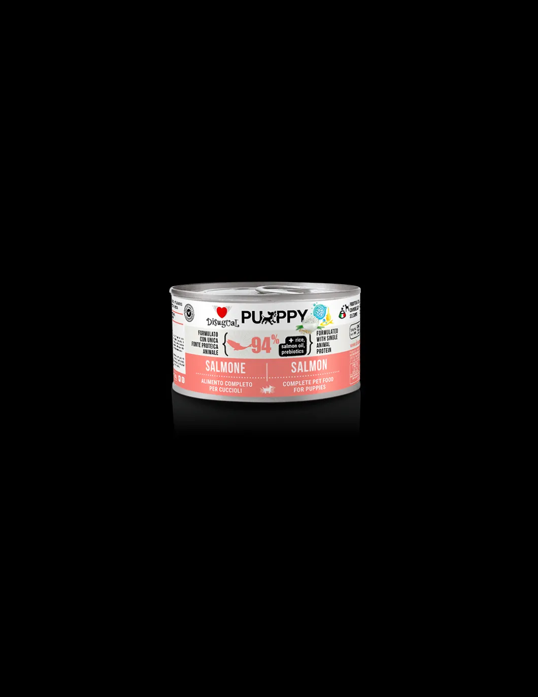 disugual_dog_puppy_lattin_0-4.webp DISUGUAL DOG PUPPY LATTINA MONOPROTEICO AL SALMONE CON RISO 150GR DSGV142