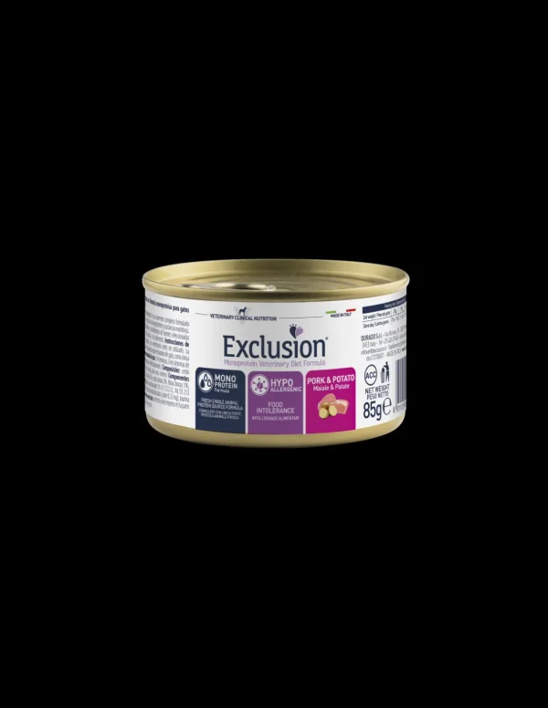 exclusion cat 85gr adult hypoallergenic pork&potato cmp85