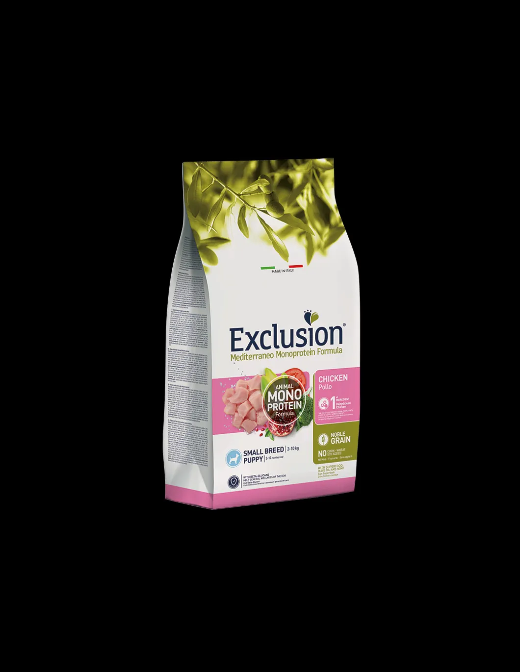 exclusion_dog_monoprotein_0-24.webp exclusion dog monoprotein noble grain 500gr puppy small breed pollo ngpcs05