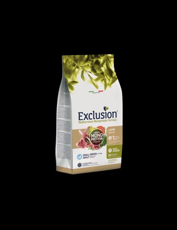 exclusion dog monoprotein noble grain 2kg adult small breed agnello ngals02