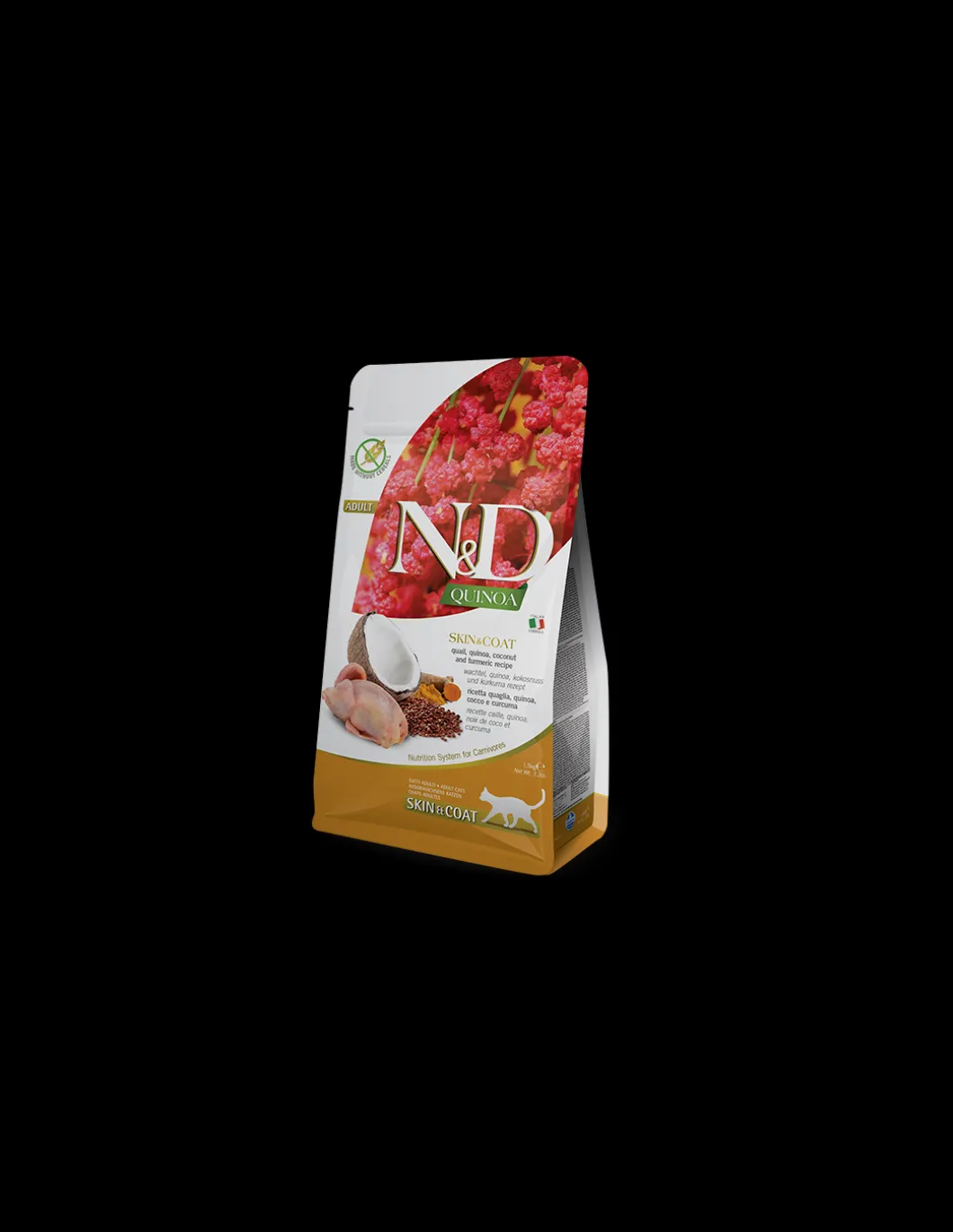farmina_cat_kg_nampd_adul_0.webp farmina cat 1,5kg n&d adult skin&coat quail quinoa coconut and turmeric recipe grain free