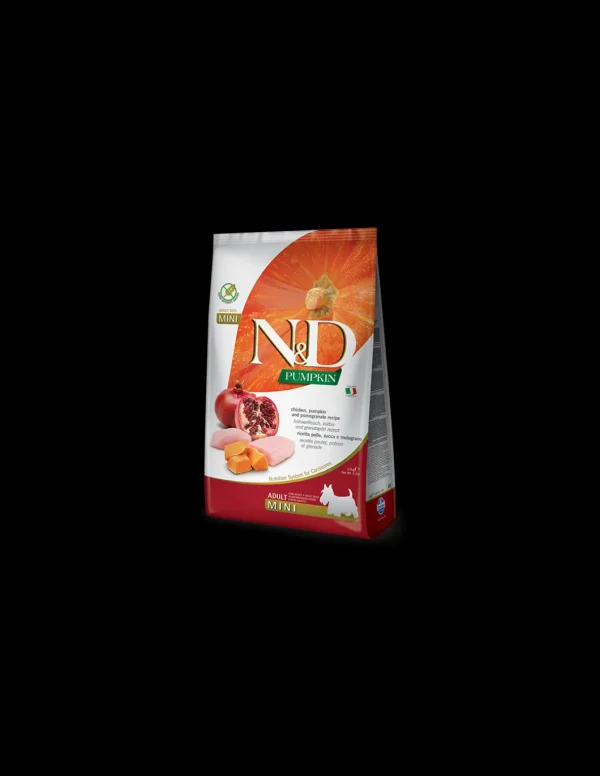 farmina dog 800gr n&d pumpkin adult mini chicken pomegranate grain free