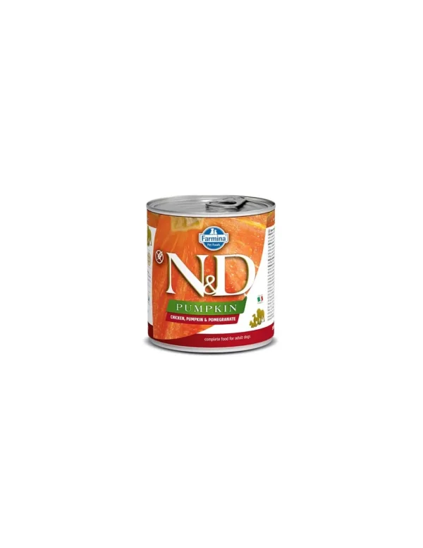 farmina dog 285gr n&d pumpkin adult pollo zucca melograno
