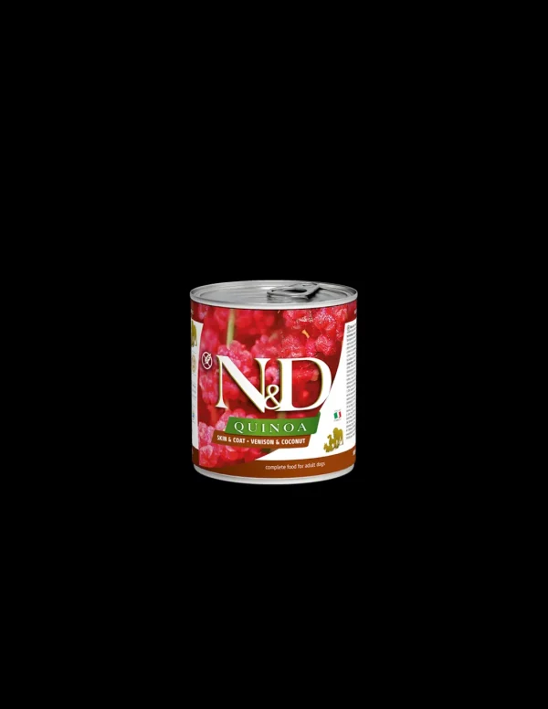 farmina dog 285gr n&d quinoa adult skin&coat cervo&cocco