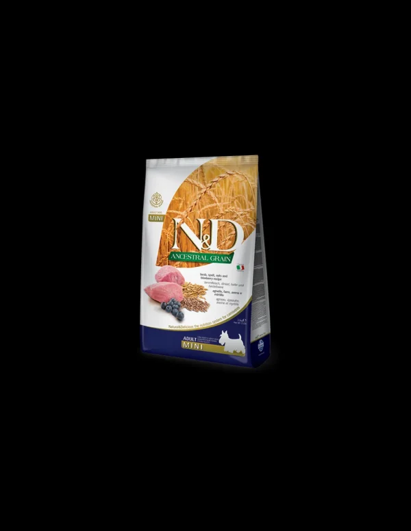 farmina dog 2,5kg n&d ancestral grain adult mini agnello e mirtillo