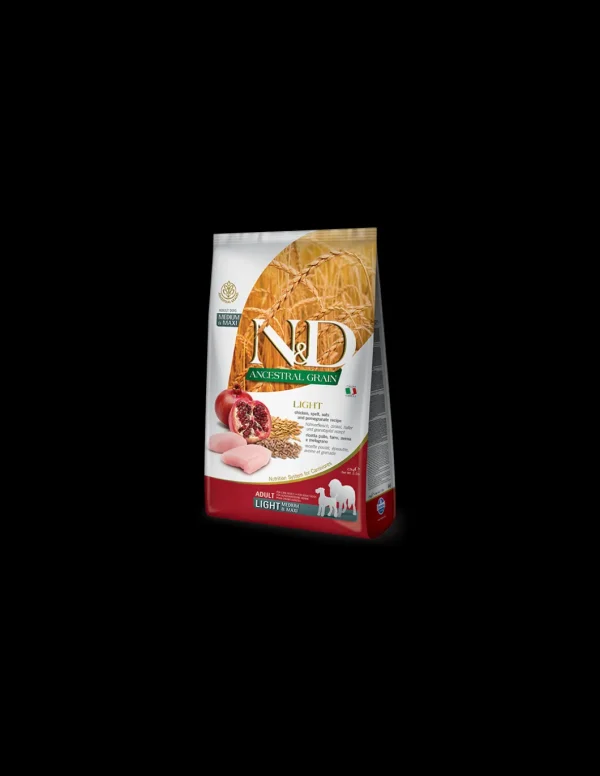 farmina dog 2,5kg n&d ancestral grain adult medium maxi light chicken&pomegranate healthy grains