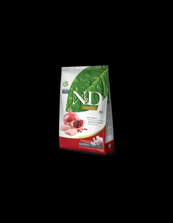farmina dog 2,5kg n&d prime adult medium/maxi chicken&pomegranate without grains