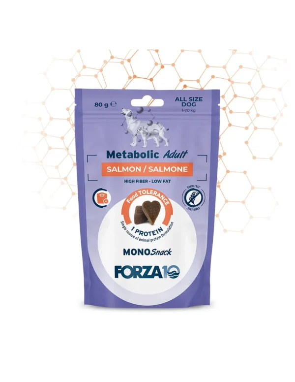 Forza 10 DOG SNACK MONOPROTEICO 80G ADULT METABOLIC SALMONE 05081080