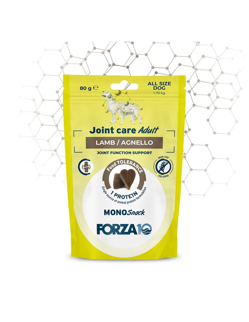 forza__dog_snack_monoprot_0-6.webp Forza 10 DOG SNACK MONOPROTEICO 80G ADULT JOINT CARE AGNELLO 05091080