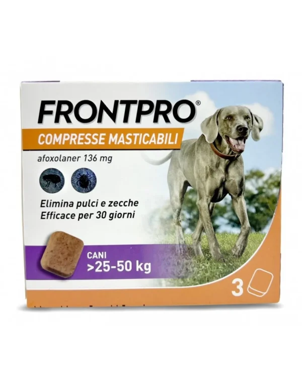 FRONTPRO CANE 25-50KG 3 COMPRESSE MASTICABILI 136MG 105682114 OFF -20%