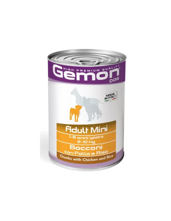 gemon dog bocconi 415gr mini pollo riso