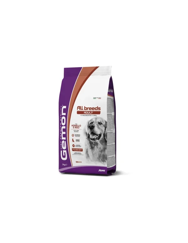 gemon hp dog 15kg adult medium agnello e riso