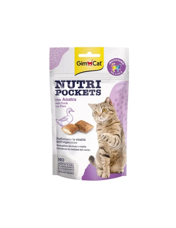 gimborn gimcat snack cat nutripockets con anatra 60gr 02.419367