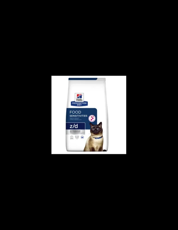 hills cat diet 4kg z/d food sensitivities 605789