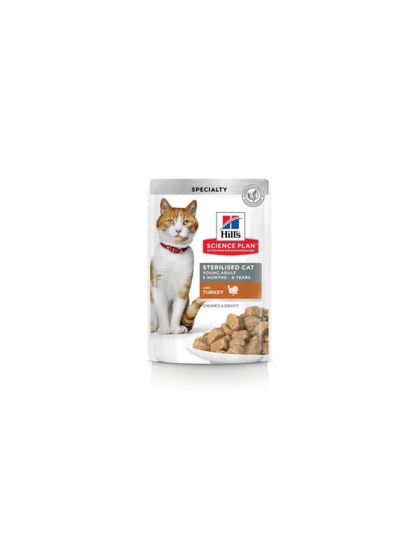 hills cat 85gr busta ad sterilised tacchino 604012