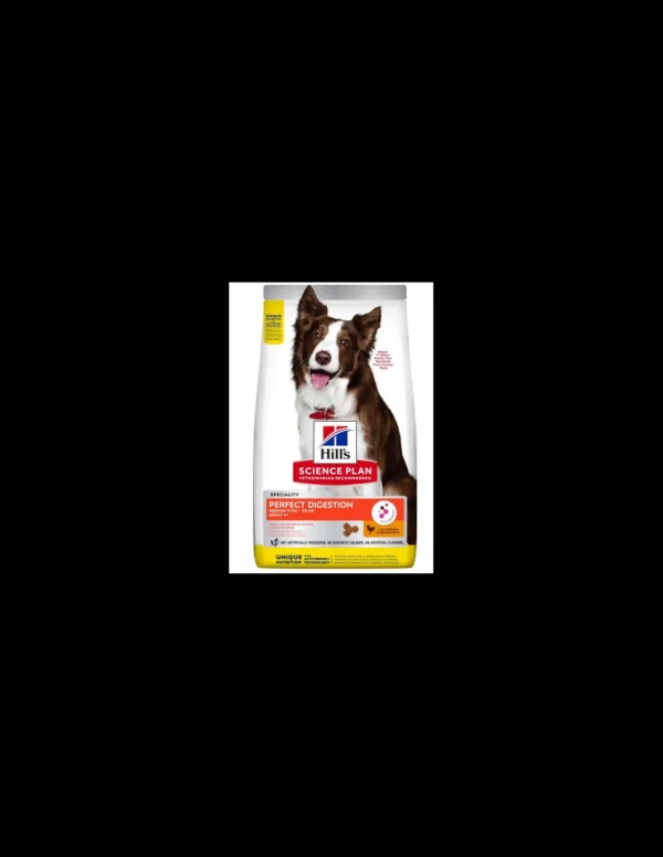 hills dog 2,5kg ad medium perfect digestion con pollo e riso integrale e con active biome 605967