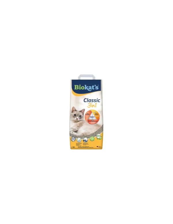 lettiera biokat's natural classic 3 in 1 agglomerante 10kg off 3x2
