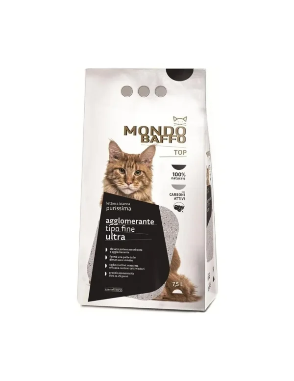 lettiera mondo baffo 7,5l agglomerante fine ultra carboni attivi zml.41554 off zg