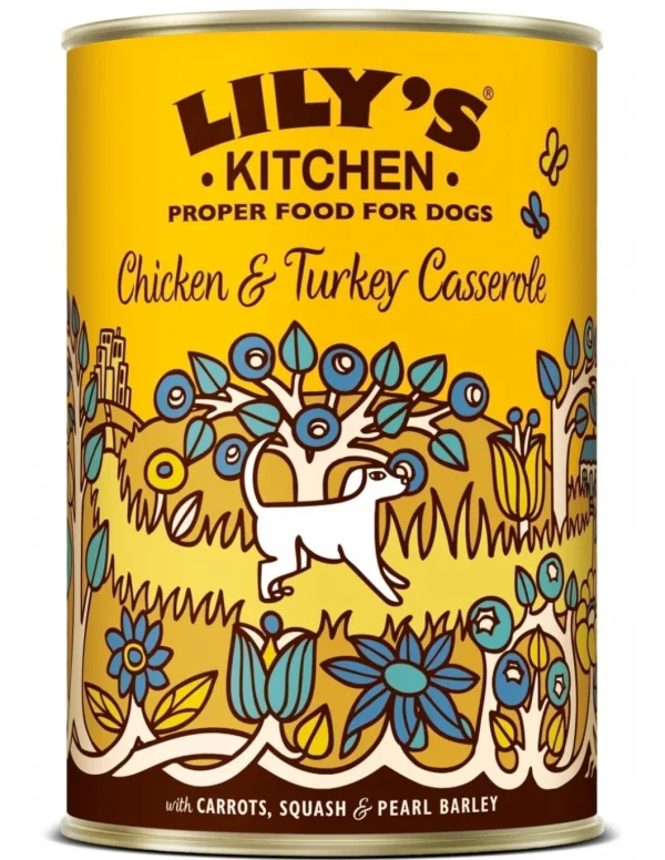 LILY'S KITCHEN DOG 400GR LATTINA CASSEROLE ADULT POLLO TACCHINO CAROTE ZUCCA ORZO 12565828
