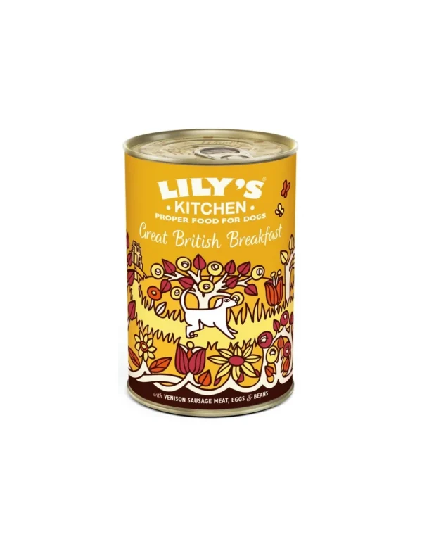 LILY'S KITCHEN DOG 400GR LATTINA GREAT BRITISH BREAKFAST ADULT CERVO UOVA FAGIOLI GRAIN FREE 12566042